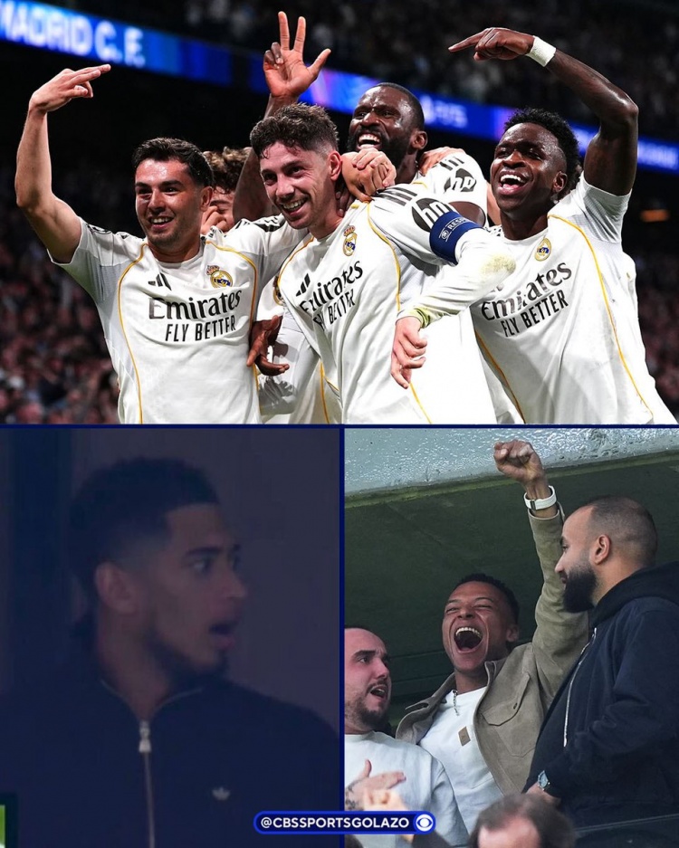 一脸惊愕！巴尔韦德上演帽子戏法，贝林厄姆在场边反应夸张